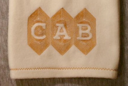 close up of embroidery