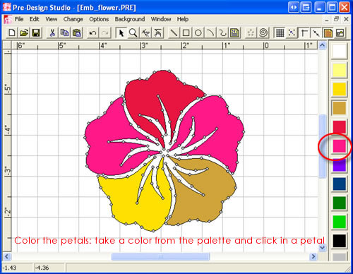 Color the petals