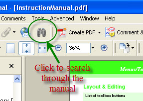 search through a PDF