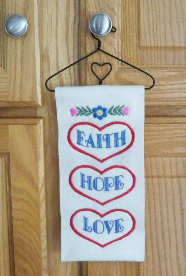 Faith, Hope, Love Hanger Free Project