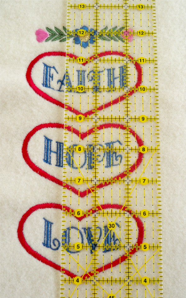 Faith, Hope, Love Free Machine Embroidery Project