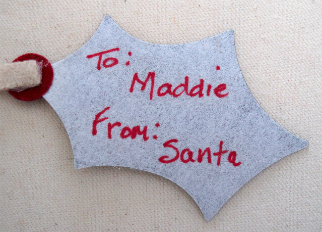 Fusible gift tag
