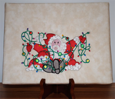 Amazing Designs Merry and Bright Santa canvas.