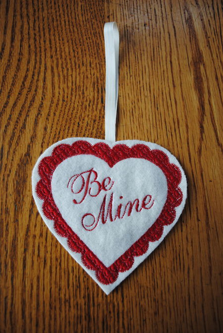 Be Mine Free Ann Gran Heart Valentine embroidery design