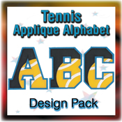 Tennis Applique Alphabet