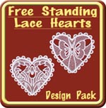 Free Standing Lace hearts