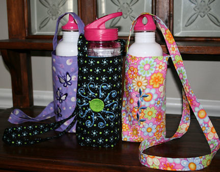chick chick sewing: Handmade water bottle holder