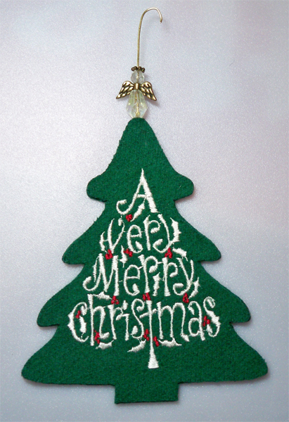 AccuQuilt Very Merry Christmas Ornament