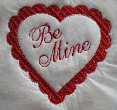 Be Mine Free Ann Gran Valentine Heart embroidery design