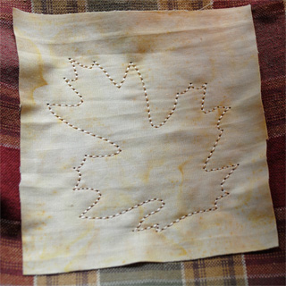 reversable applique towell: fall leaves