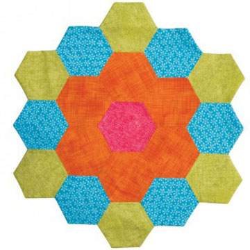 AccuQuilt Hexagon die free pattern.