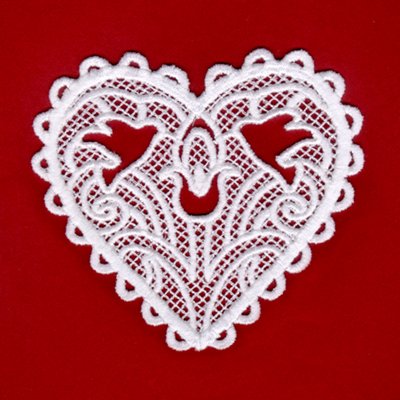 Free Standing Lace Hearts